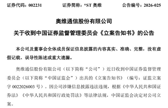  奥维通信股票终止上市决定已下达；证监会同时启动立案调查。 股票财经 奥维通信股票终止上市决定已下达；证监会同时启动立案调查。 股票财经 奥维通信股票终止上市决定已下达；证监会同时启动立案调查。 股票财经 奥维通信股票终止上市决定已下达；证监会同时启动立案调查。 股票财经 奥维通信股票终止上市决定已下达；证监会同时启动立案调查。 股票财经